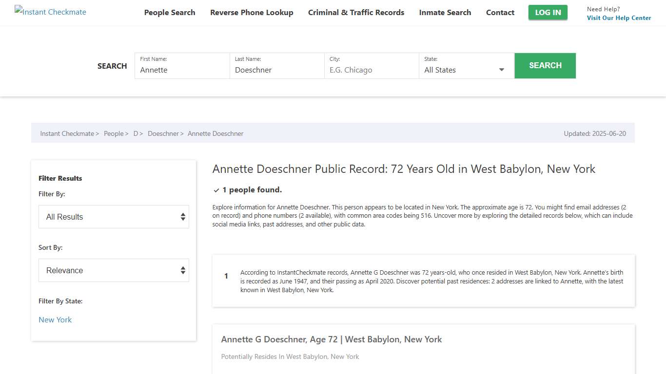 Annette Doeschner - 72 Years Old from West Babylon, NY