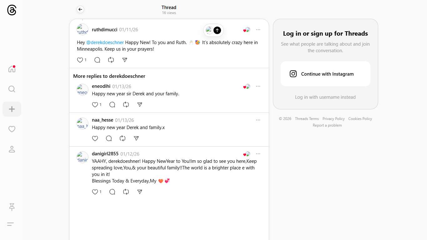 Hey @derekdoeschner Happy New! To you and Ruth. 🥂🥳 It’s absolutely crazy here in Minneapolis. Keep us in your prayers!